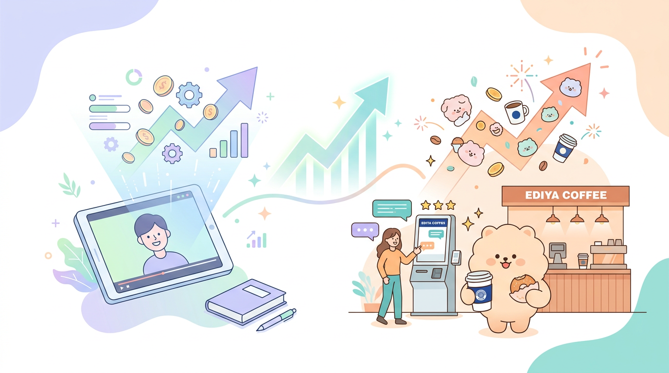 야나두 AI 영상 광고와 이디야 AI 캐릭터 크룽지 마케팅 성공 사례