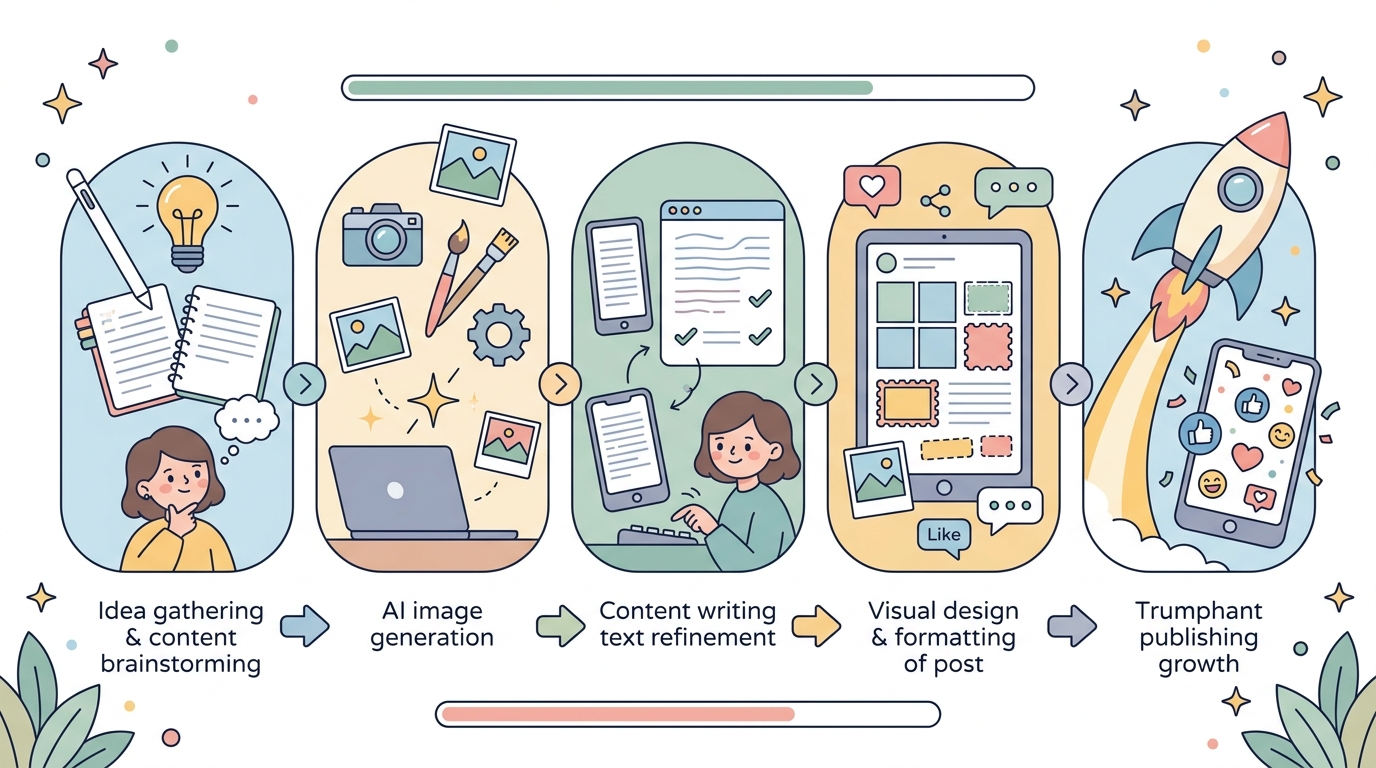 AI SNS 콘텐츠 제작 시 초보자가 따라할 수 있는 5단계 워크플로우