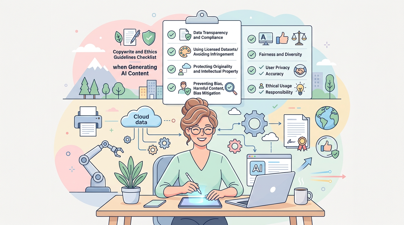 AI 콘텐츠 제작 시 주의해야 할 저작권과 윤리 가이드라인 체크리스트