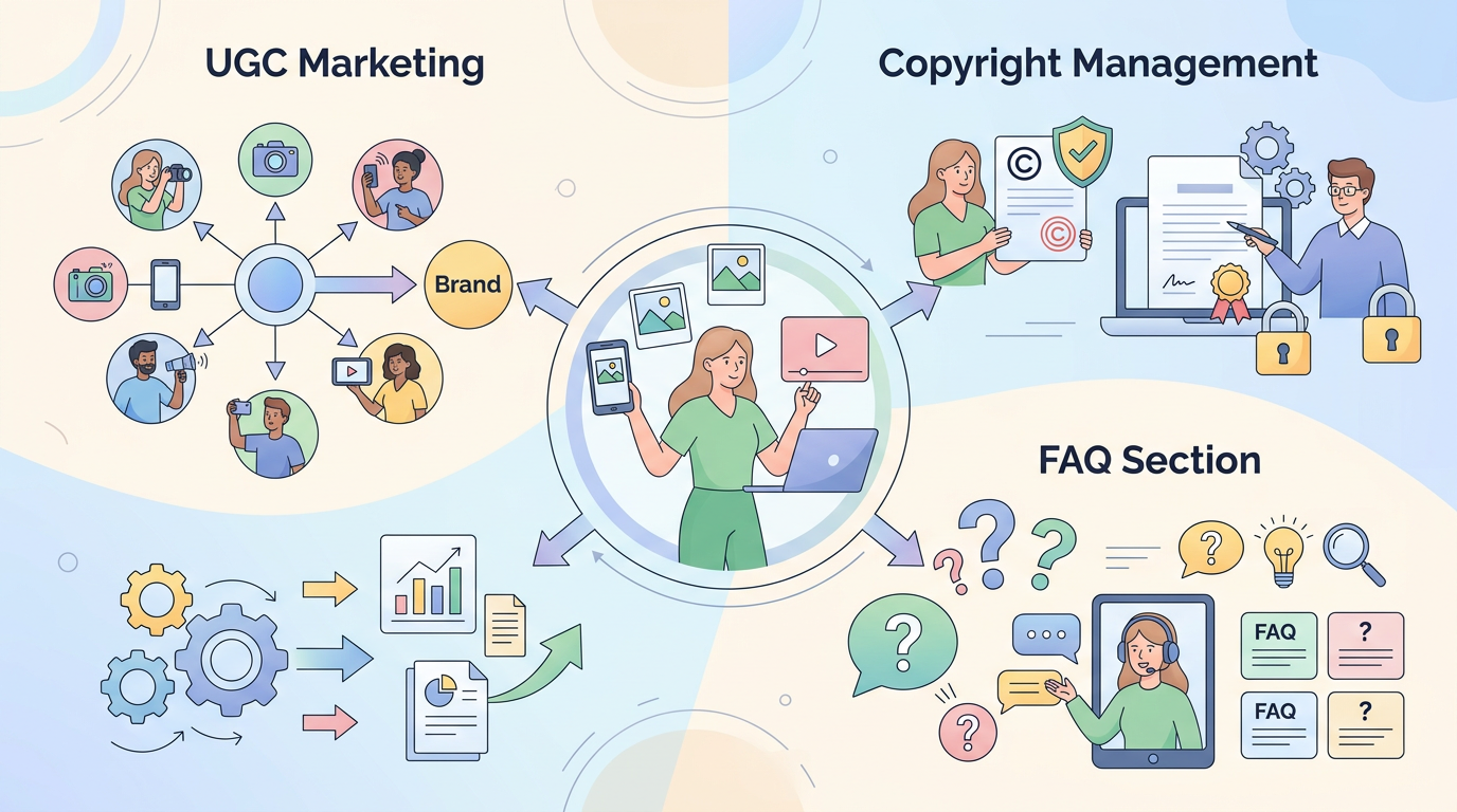 UGC 콘텐츠 마케팅 저작권 관리 및 FAQ 정리 이미지
