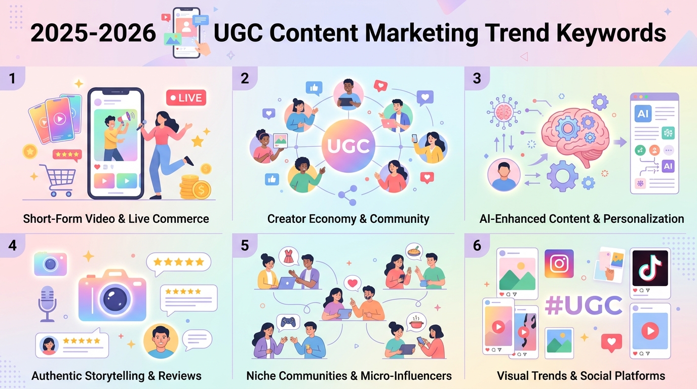 2025-2026년 UGC 콘텐츠 마케팅 트렌드 키워드 요약