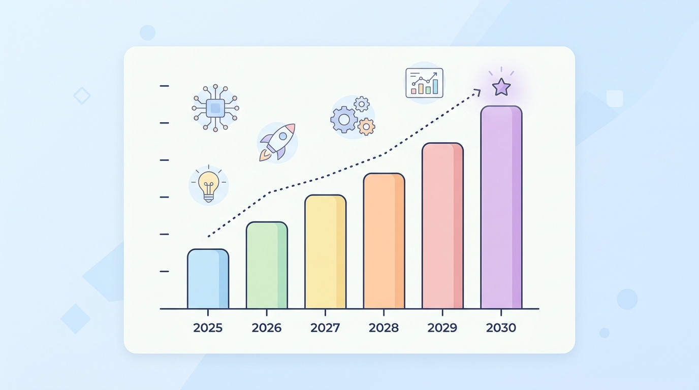글로벌 AI 마케팅 시장 규모 성장 그래프 2025년에서 2030년