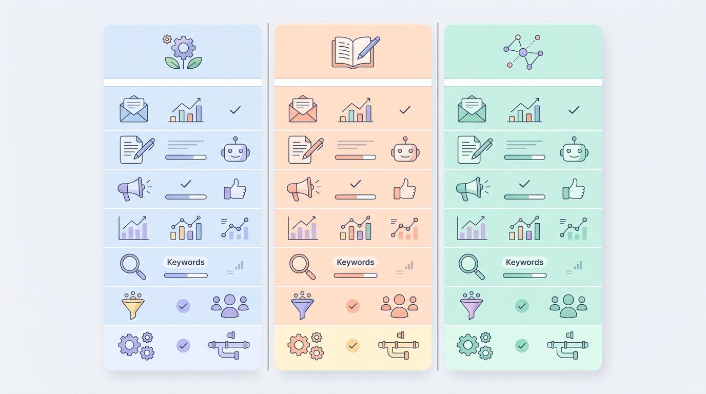 AI 마케팅 도구 비교 HubSpot Jasper 시그마인 기능 비교표