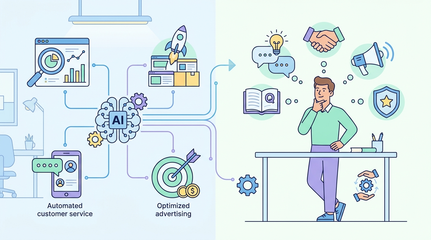 AI 디지털 마케팅 미래 전망과 마케터 역할 변화 인포그래픽