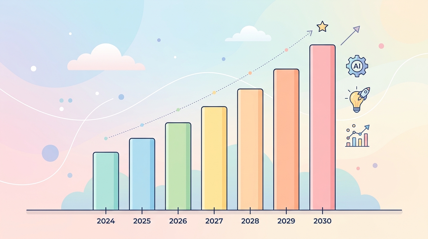 글로벌 AI 마케팅 시장 규모 성장 그래프 2024-2030