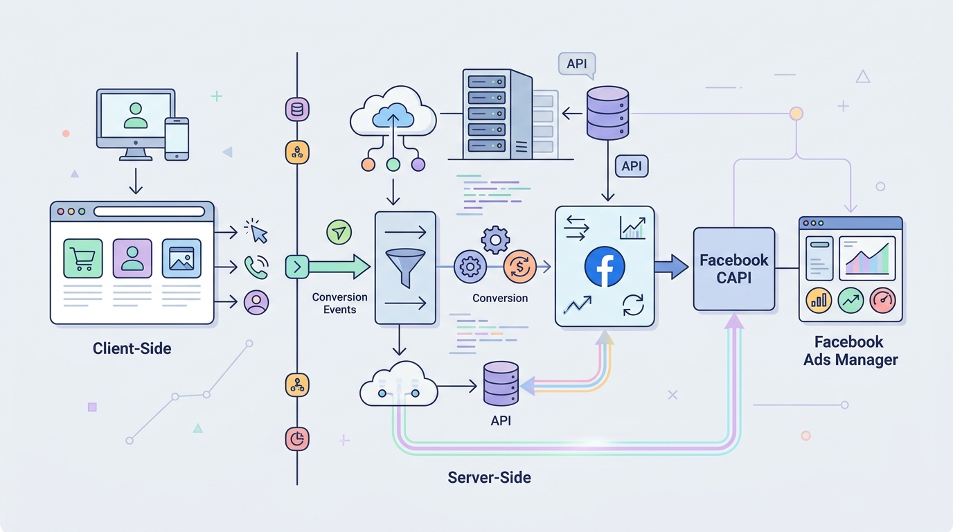 페이스북 전환 API CAPI 서버 데이터 연동 구조도