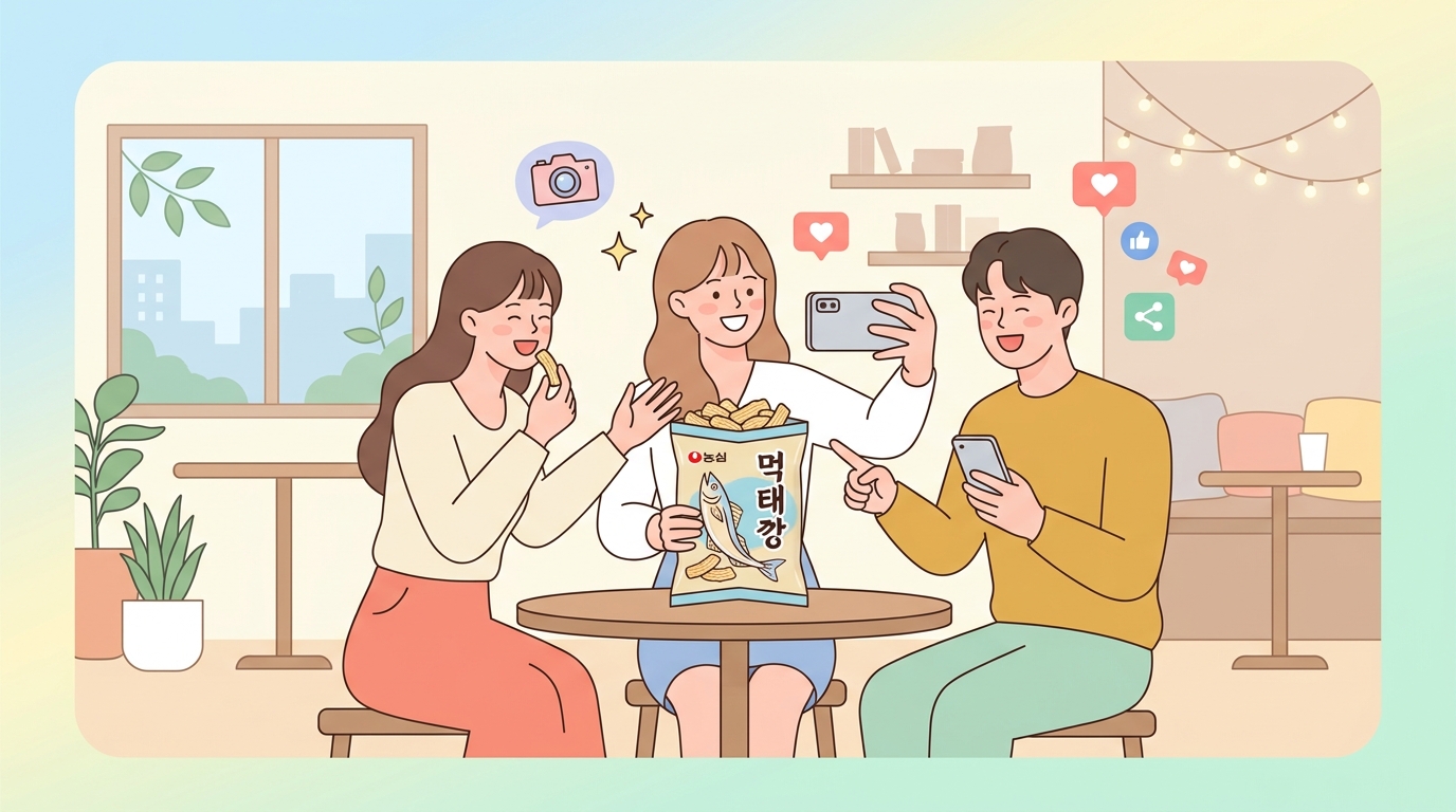 인플루언서 마케팅 성공 사례 농심 먹태깡 바이럴 캠페인 이미지