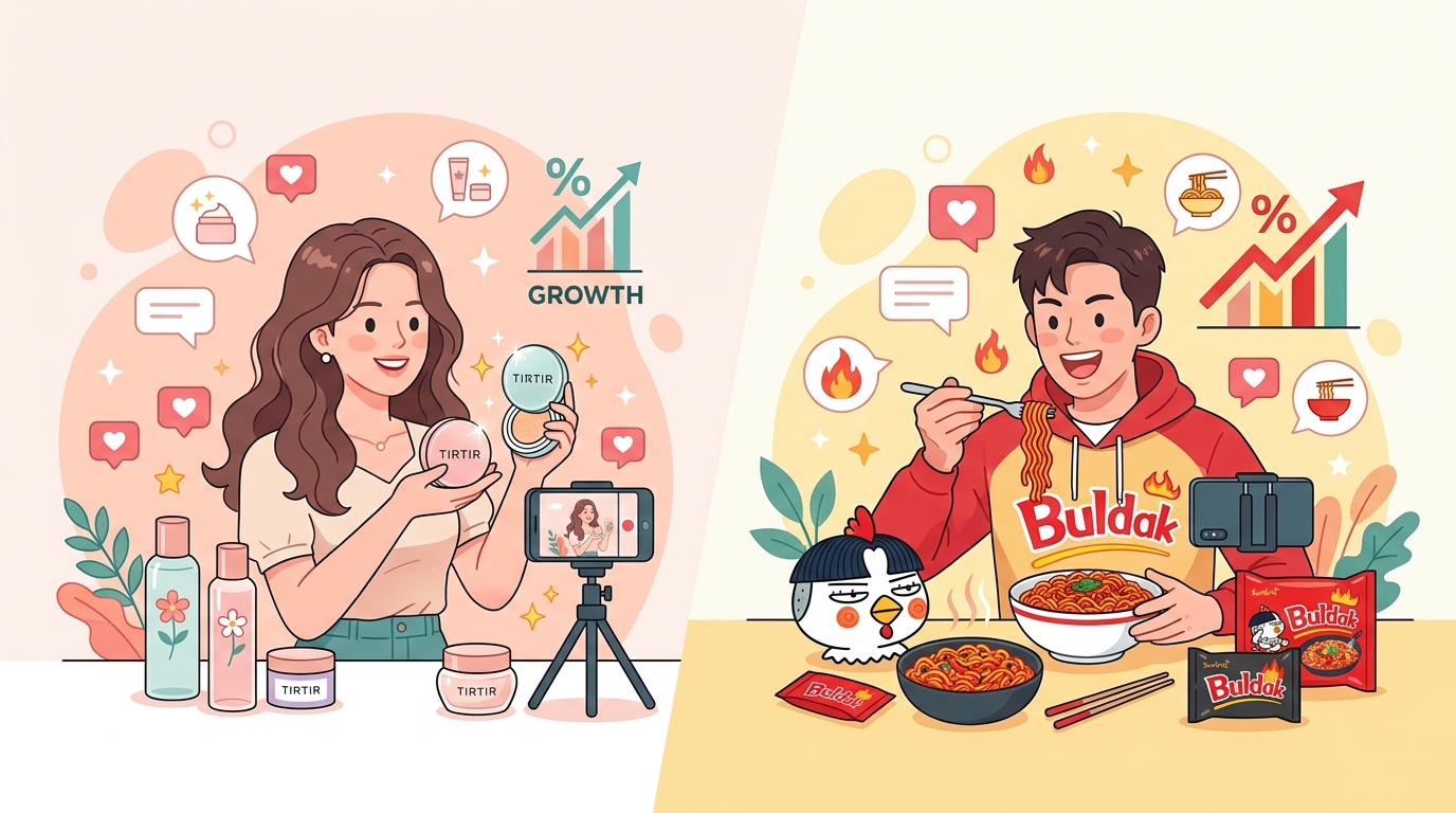 인플루언서 마케팅 성공 사례 티르티르와 삼양 불닭볶음면 비교 분석