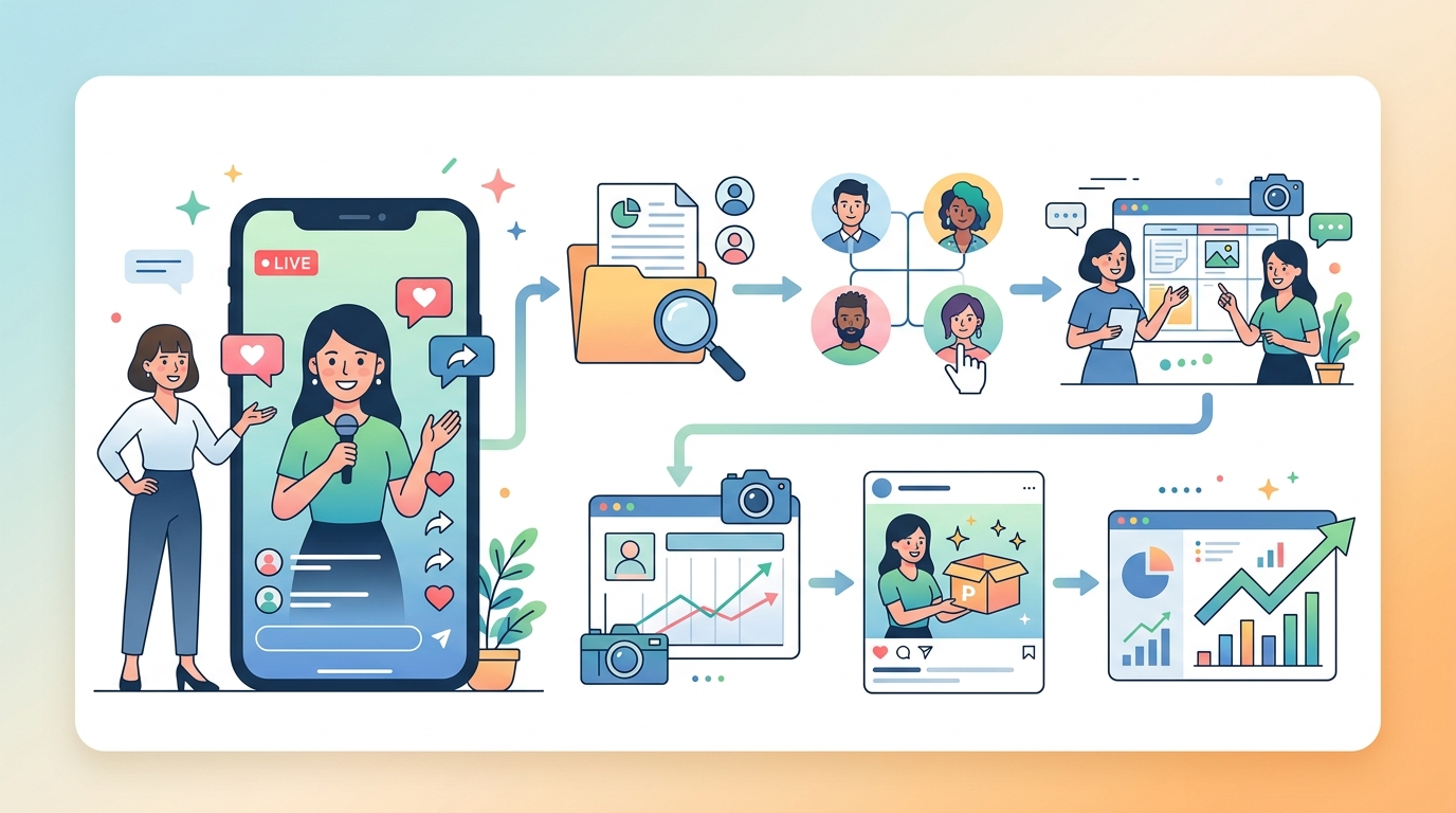 インフルエンサーマーケティングの進め方|中小企業向け7ステップ実践ガイド