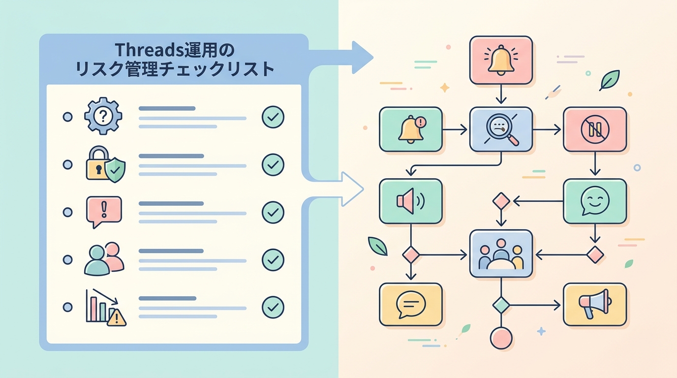 Threads運用のリスク管理チェックリストと炎上対策フローチャート