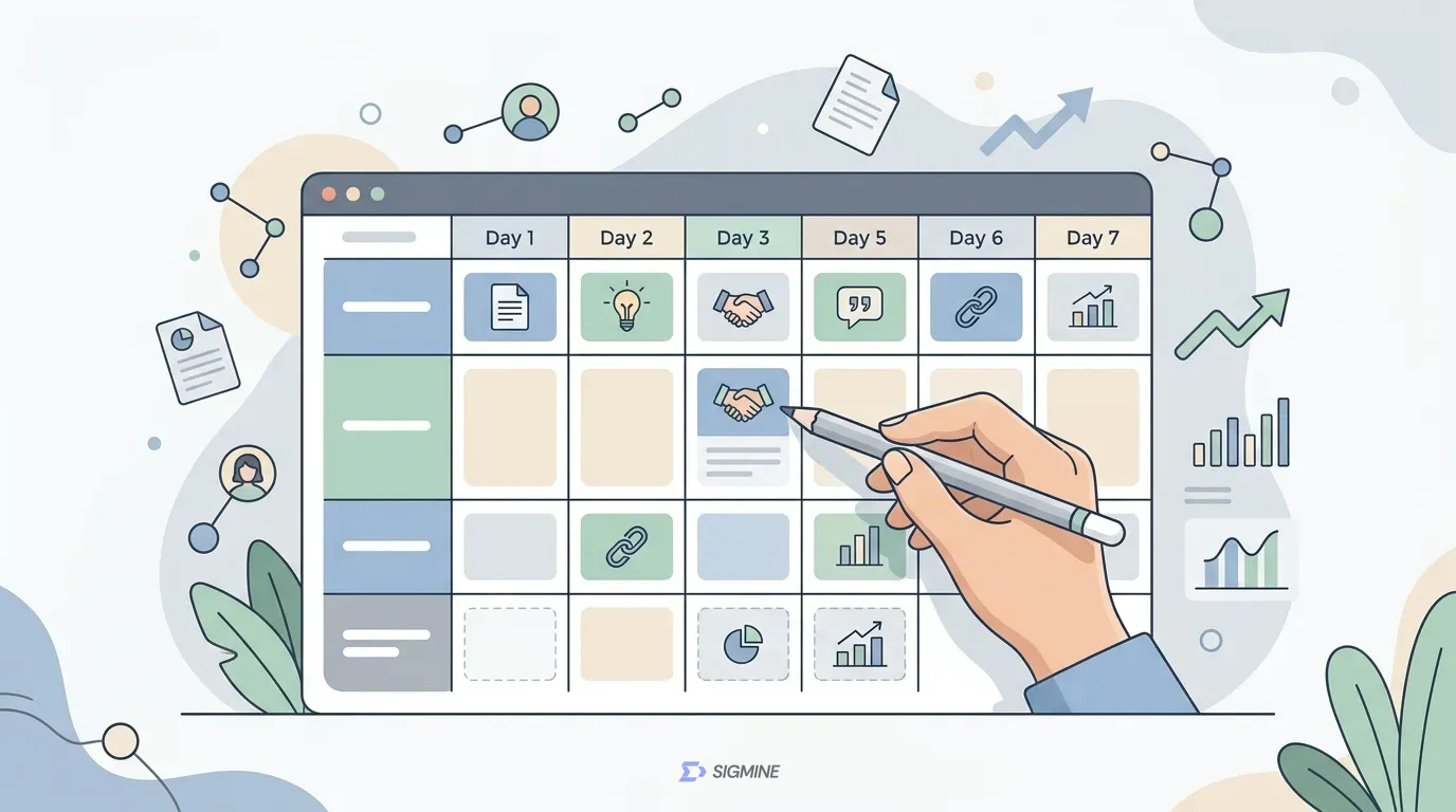 링크드인 B2B 마케팅 실전 포스팅 일정표 예시