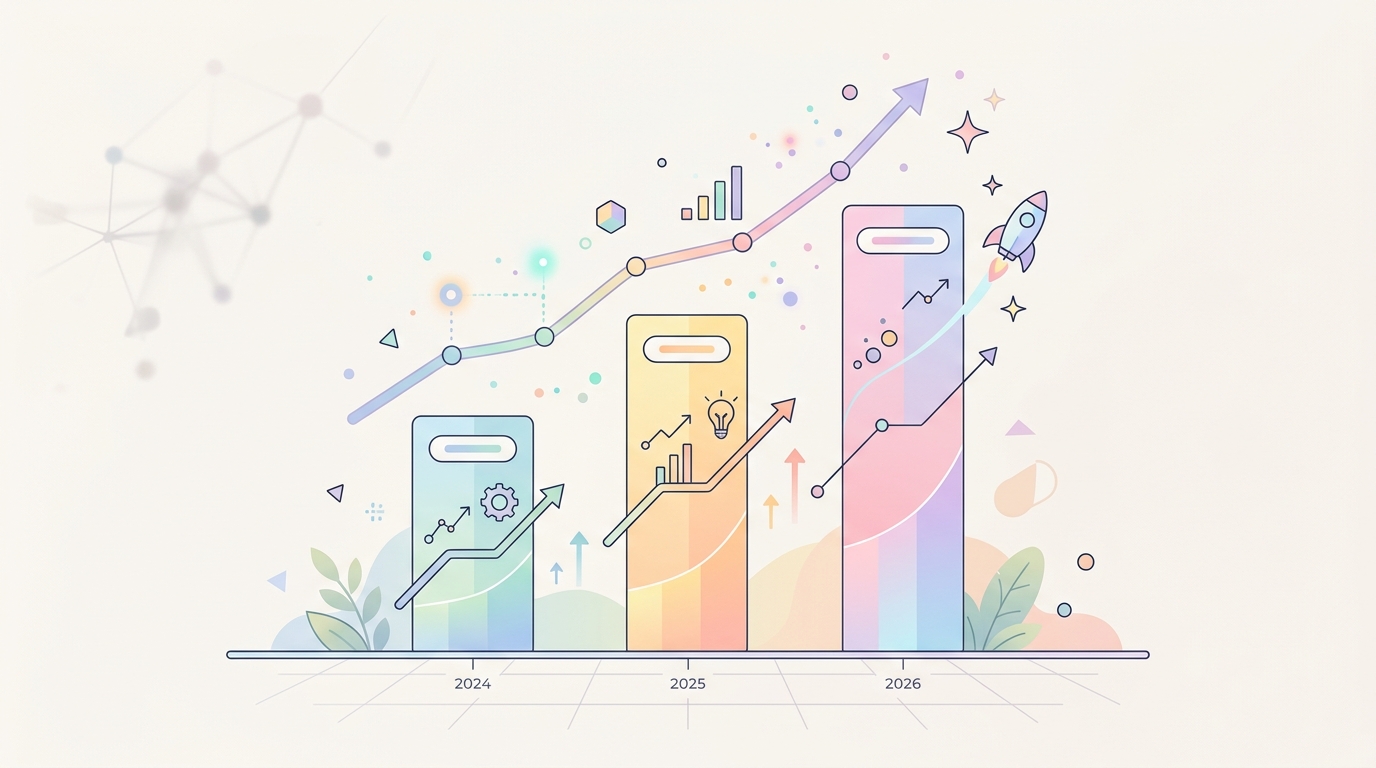 AI 마케팅 시장 규모 성장 그래프 2024-2026