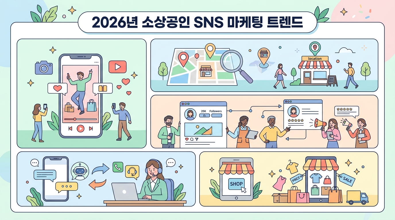 2026년 소상공인 SNS 마케팅 트렌드 인포그래픽