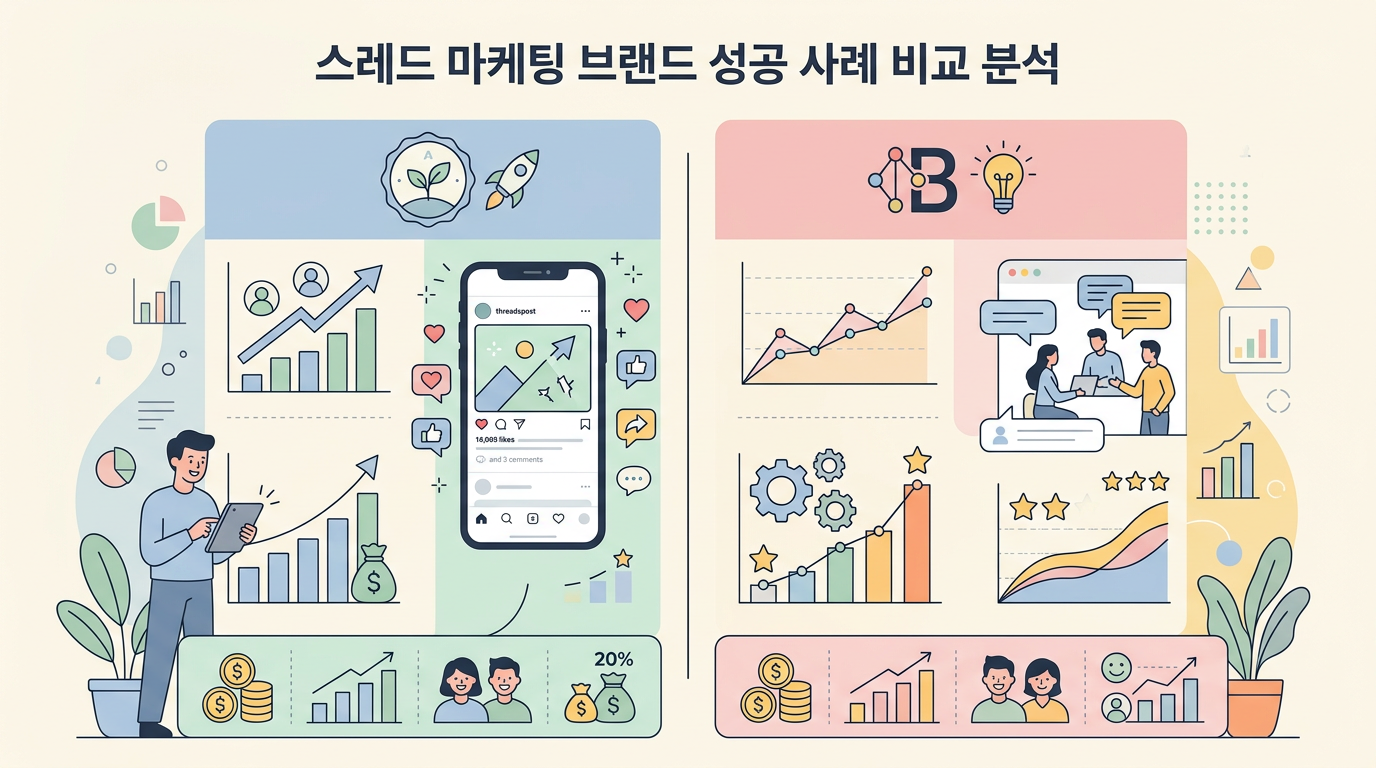 스레드 마케팅 브랜드 성공 사례 비교 분석