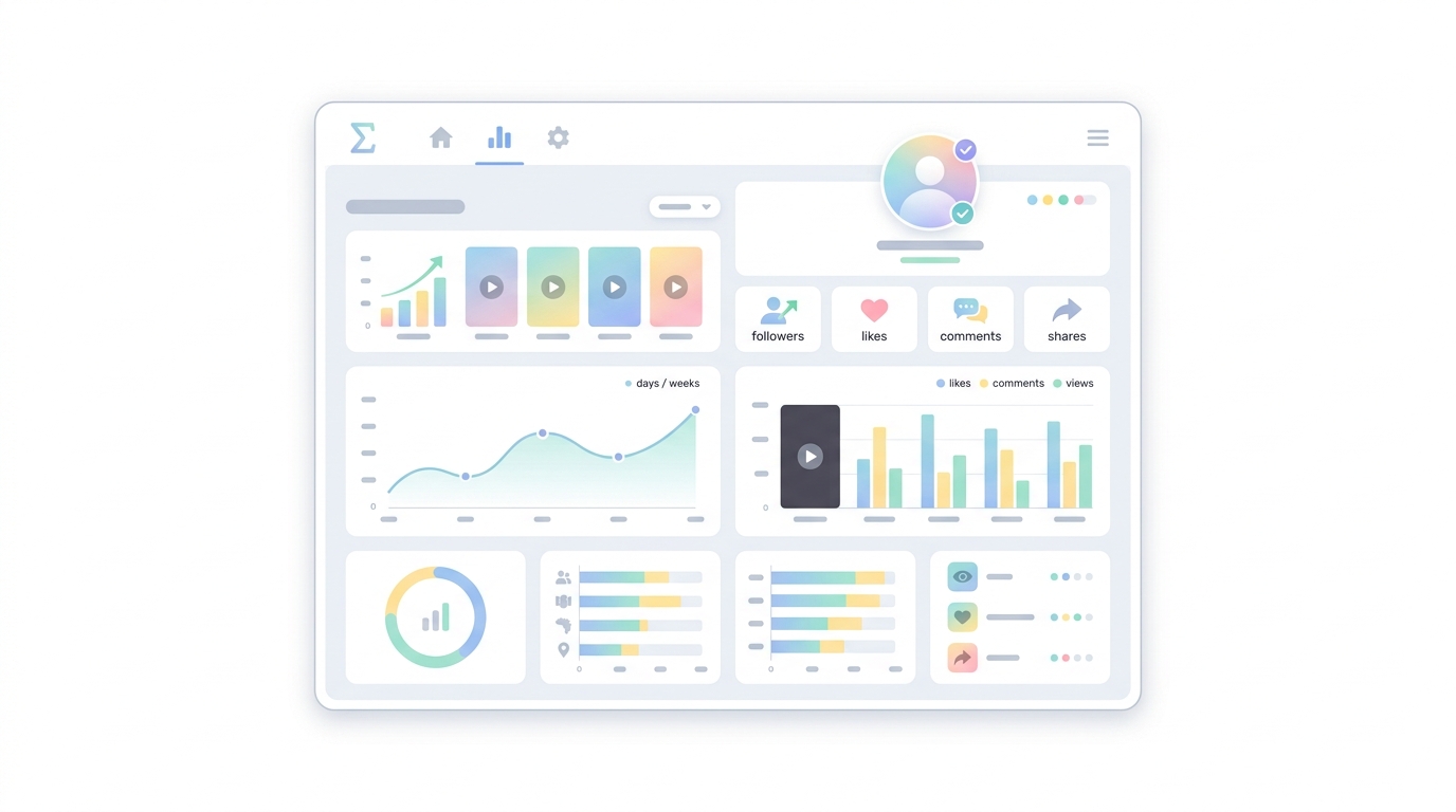 시그마인으로 틱톡 마케팅 성과를 분석하는 리포트 화면