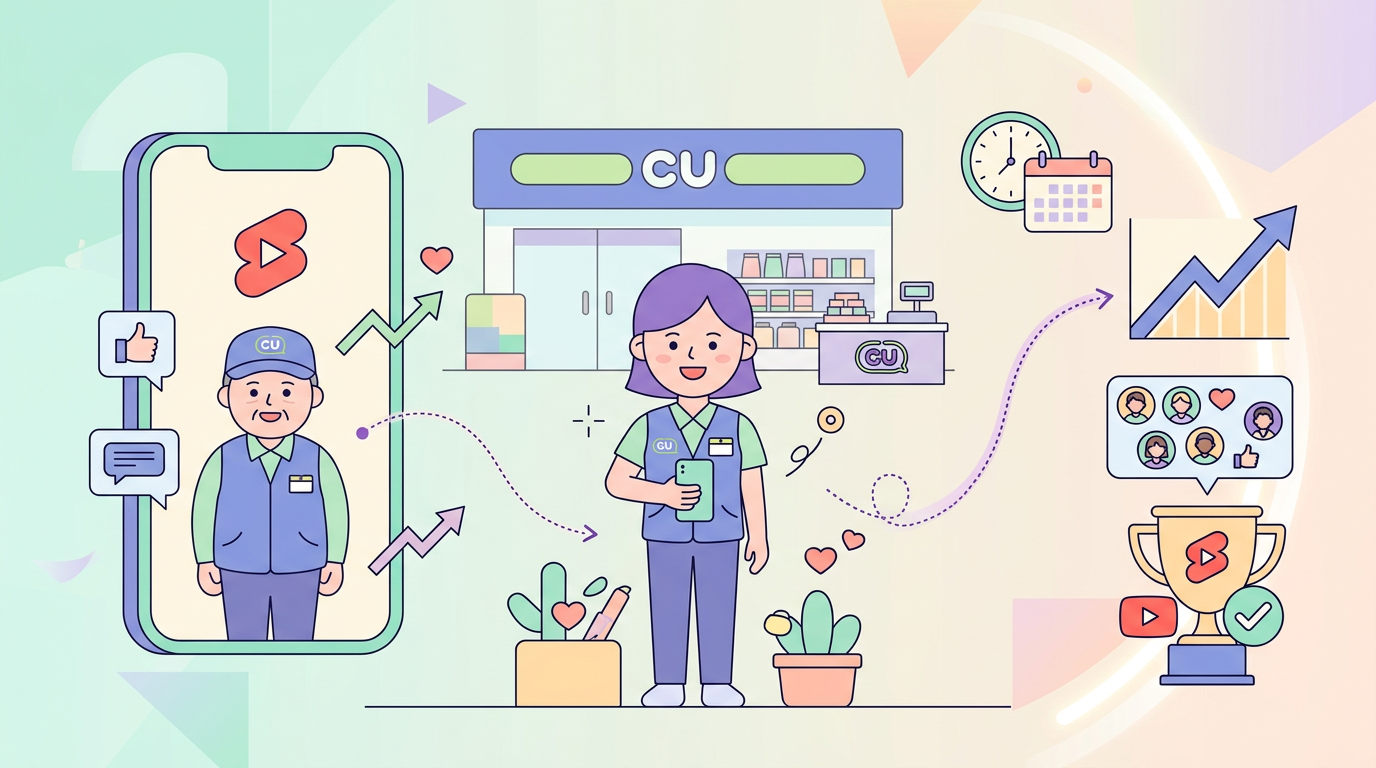 CU 편의점 고인물 유튜브 쇼츠 마케팅 성공 사례 분석